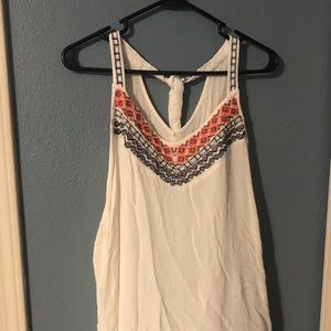 Fun tank with a tie at the neck